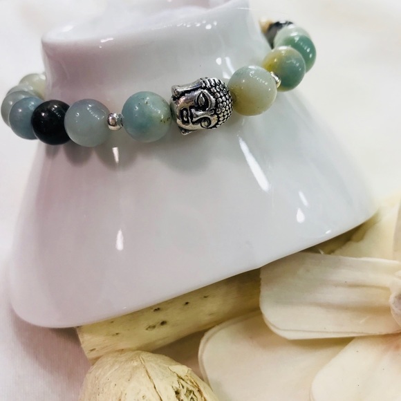 Amazonite Buddha bracelet - Picture 2 of 2